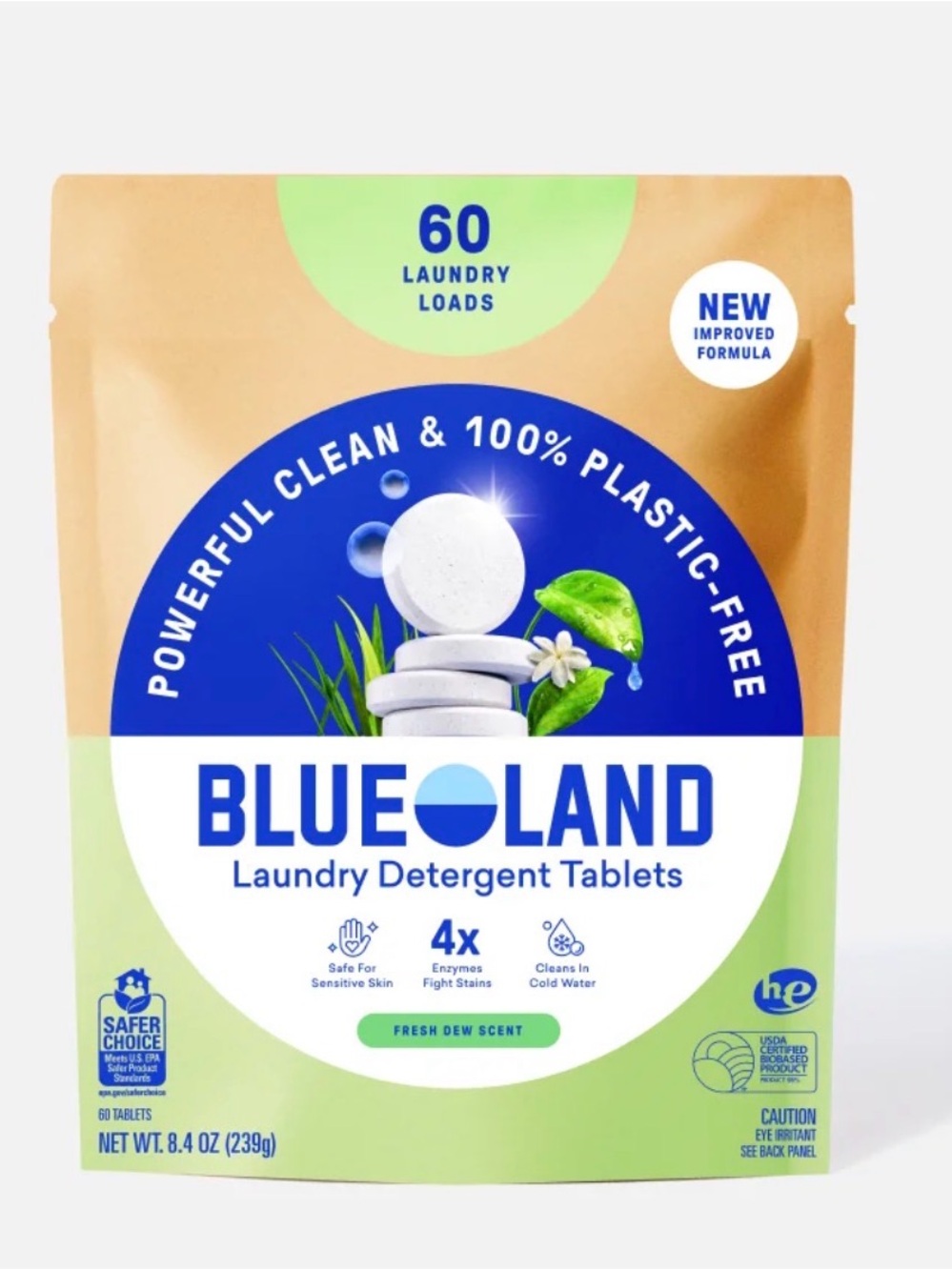 Blue Land Laundry Detergent Tablets Fresh Dew